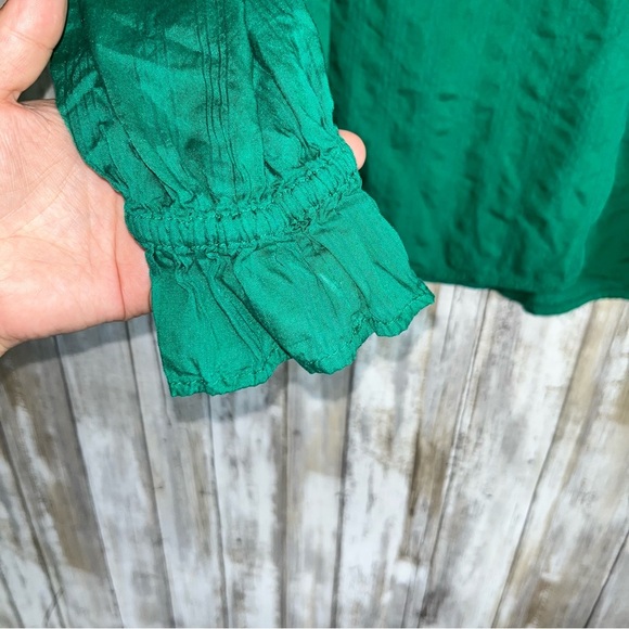 Loft Kelly Green Popover Blouse - Picture 3 of 5